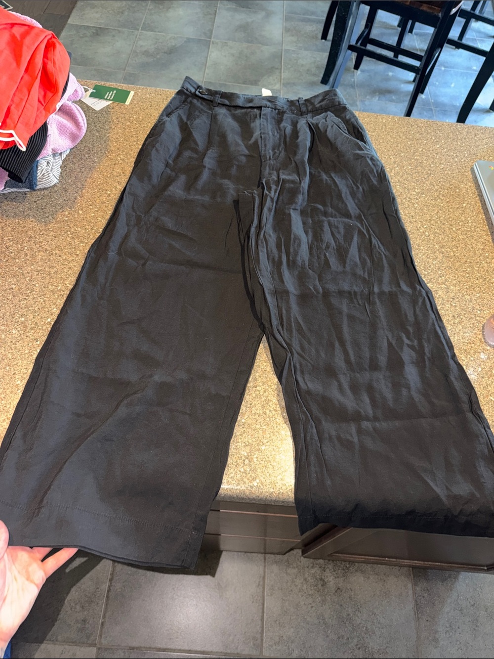 Madewell Black Wide-Leg Chinos
